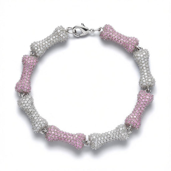 Crystal Bone Link Bracelet Luxury Statement Jewelry