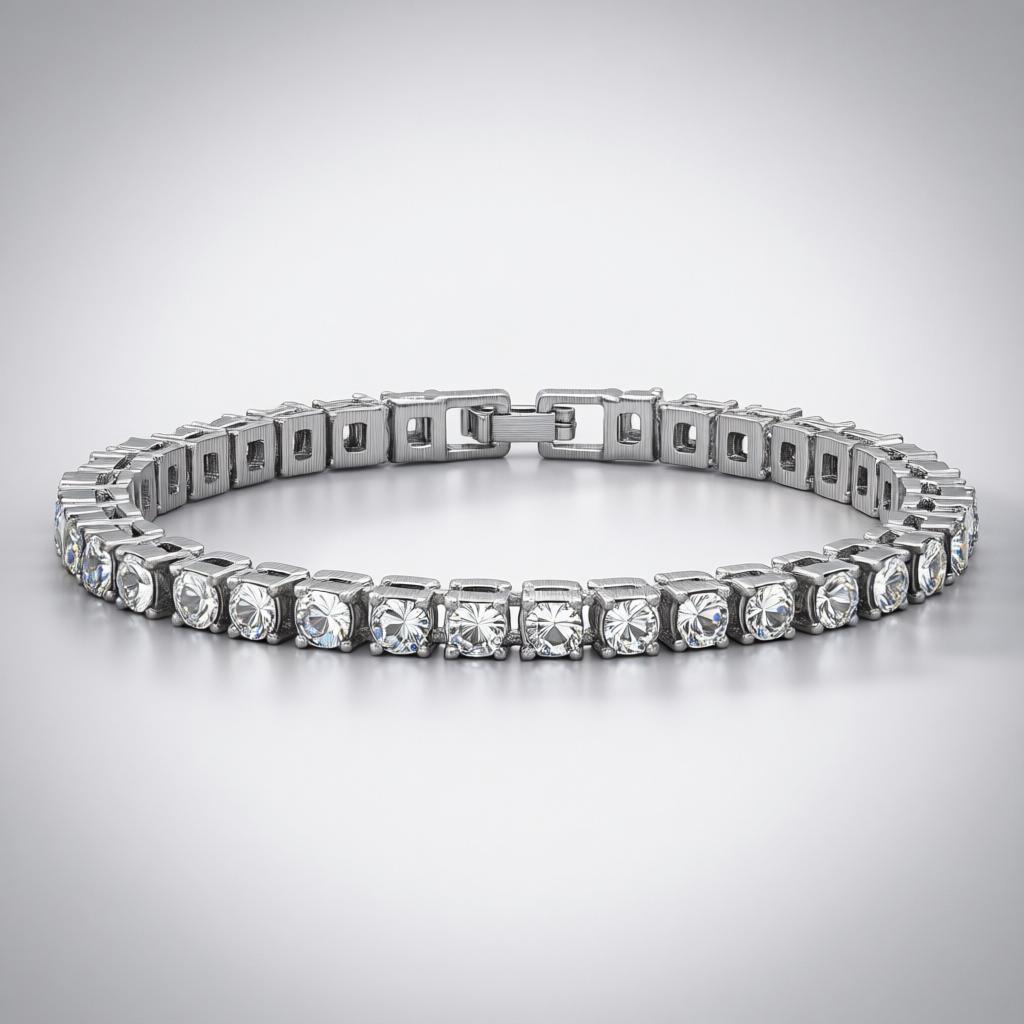 Classic Crystal Tennis Bracelet Elegant Sparkling Jewelry