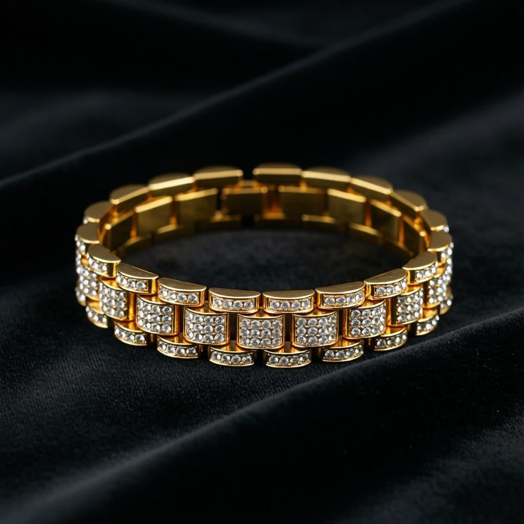 Luxury Crystal Link Bracelet Elegant Statement Jewelry
