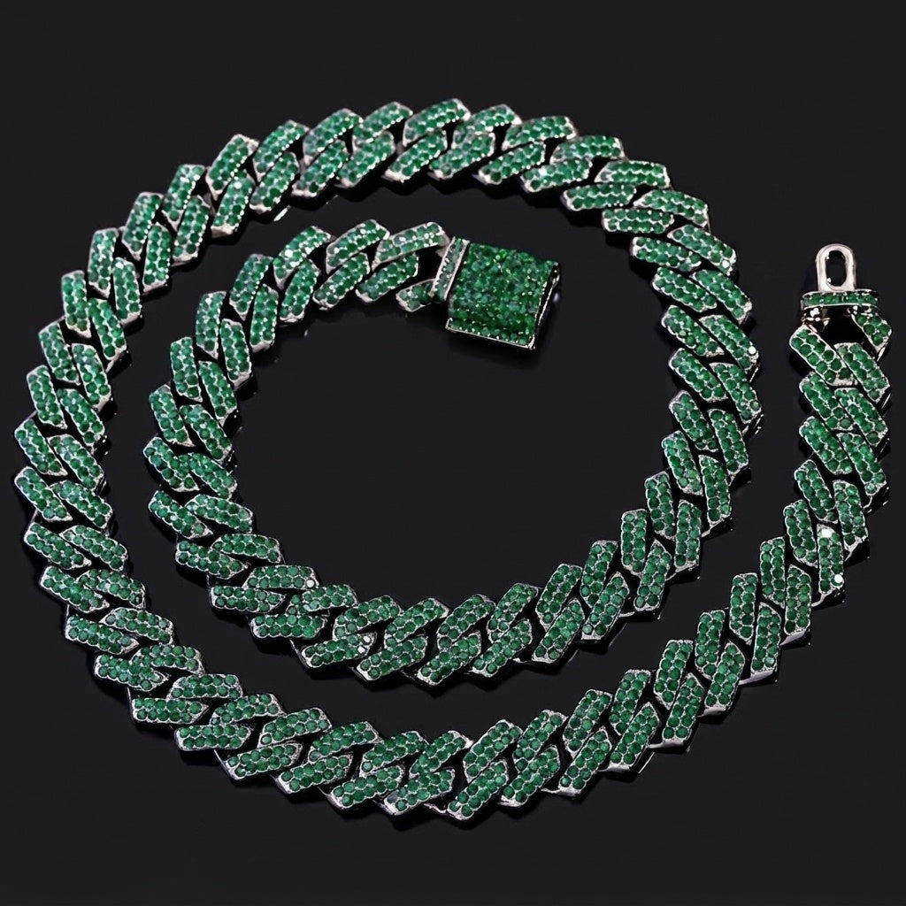 Luxury CZ Cuban Link Chain Necklace