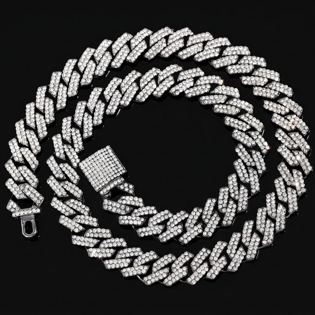 Luxury CZ Cuban Link Chain Necklace