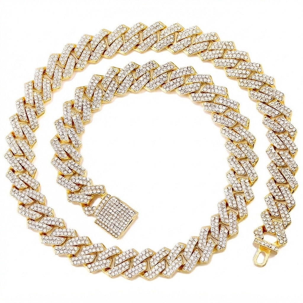 Luxury CZ Cuban Link Chain Necklace