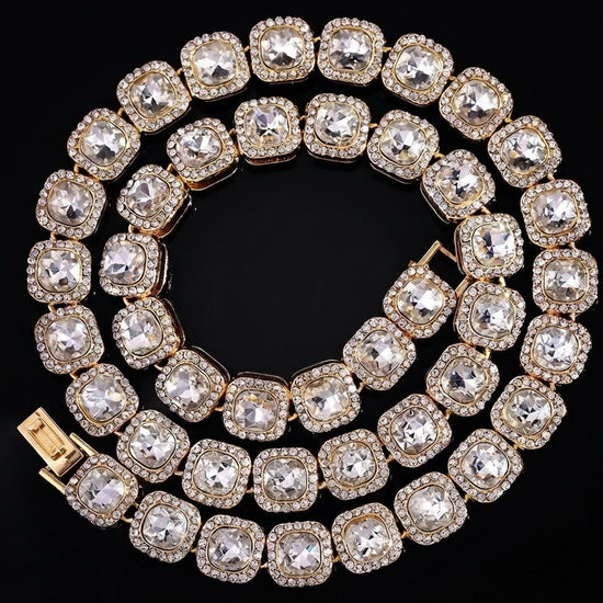 Luxury CZ Cushion Tennis Necklace