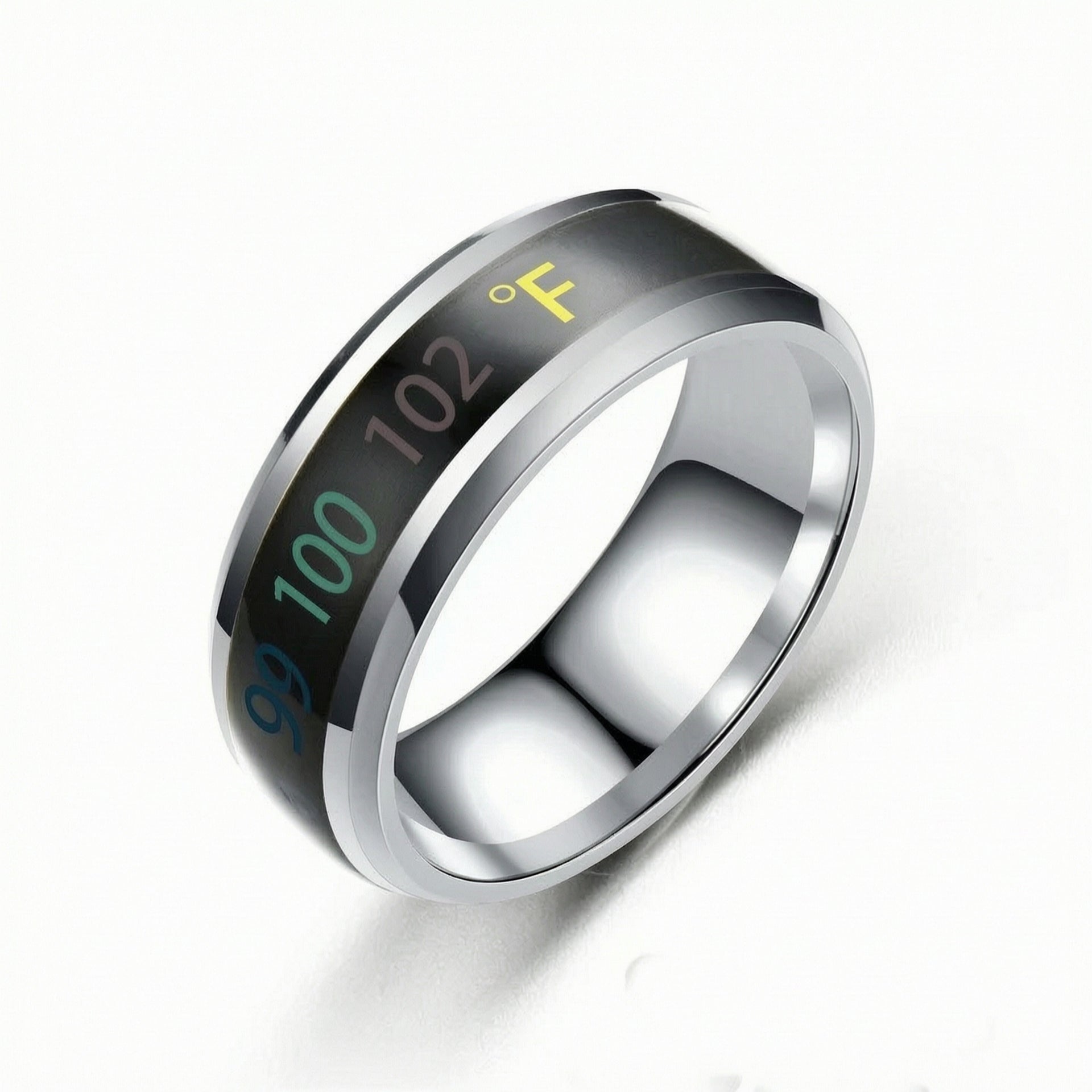 Blue Mood Temperature Ring Color Changing Stainless Steel Band Unique Fashion Jewelry