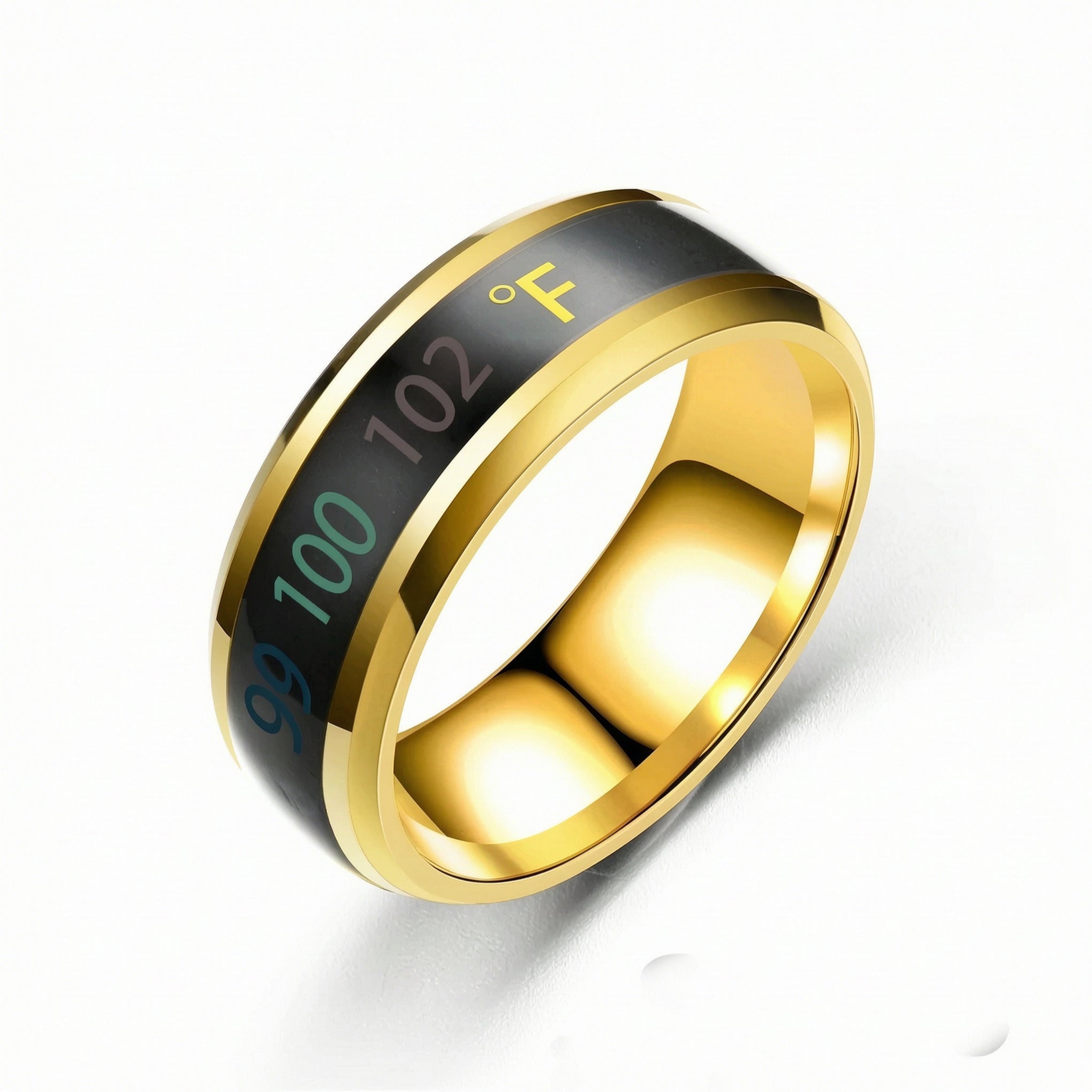 Blue Mood Temperature Ring Color Changing Stainless Steel Band Unique Fashion Jewelry