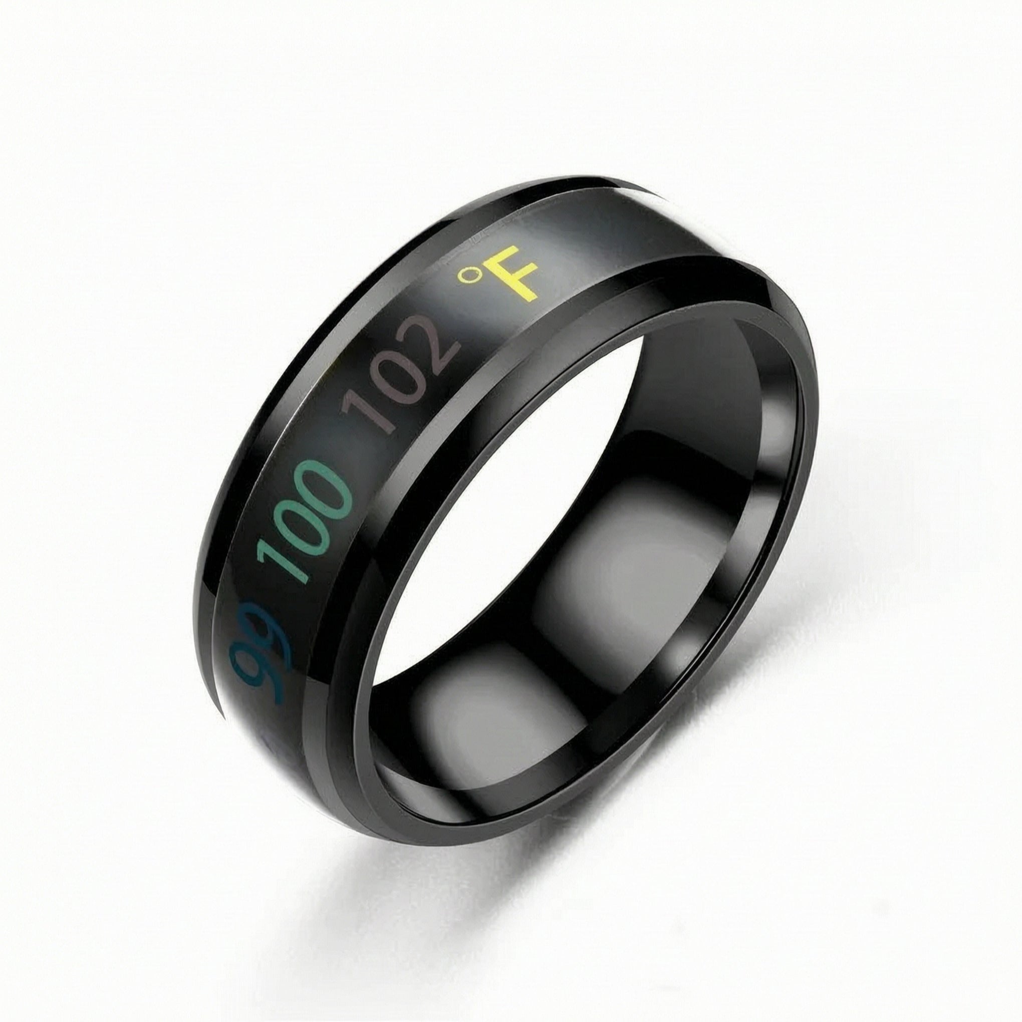 Blue Mood Temperature Ring Color Changing Stainless Steel Band Unique Fashion Jewelry